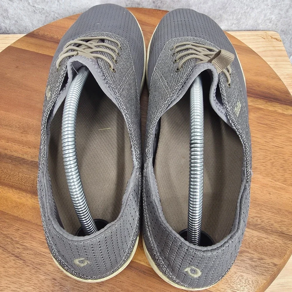 OluKai Nohea Moku Sneakers Men‎ 11 M Gray Slip On Comfort Casual Shoes Low Top